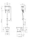 Trtc Blue   White Speckle High Level Toilet - Various Finishes