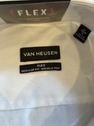Van Heusen Flex Wrinkle Free White Solid Cotton Dress Shirt Regular Fit 17 34 35