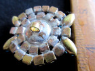 Magnificent Czech Vintage Style Glass Rhinestone Buttons   Crystal  W c Turquois
