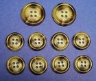 Jos  A  Bank Replacement Buttons 10 Light Brwon Plastic Buttons  Good Used Cond