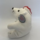 Coca Cola White Night Cap Polar Bear Bean Bag Stuffed Animal Plush 1998 W  Tags