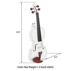 Glarry 4 4 White Violin Set W  Case bow rosin shoulder Rest cloth tuner