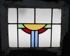 Abstract Post Pair Of Old English Stained Glass Windows 19  X 15 1 2 