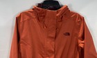 The North Face Womens Hooded Rain Jacket Burnt Orange Full Zip Ripstop Size L