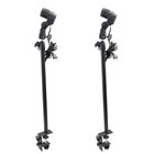 2 X Trade Show Light Pole Clamp Stand For Table Convention Fair Show Flea Market
