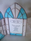 Enesco Simply Celebrate Baby Boy Photo Frame New In Box 4006462 Stained Glass