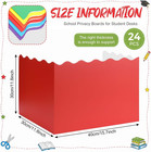 24 Pcs Wavy Edges Privacy Folders For Students  Rainbow