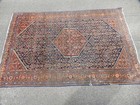 Antique Geometric City Oriental Rug Estate Rug 77x51