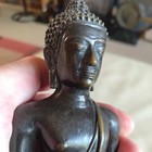 Early 1900s  Antique Thai Bronze Buddha Statue   8 Inches   Lovely Patina 