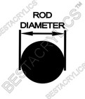 5 Pcs 1 4    Diameter 18    Long Clear Acrylic Plexiglass Lucite Plastic Rod  25 Dia