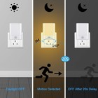 Brivivi Led Night Light Plug In  Motion Sensor With 1-pack  White 