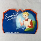 Needle Book Sweetheart 1950 s Vintage Sewing Some Original Needles Inside