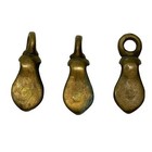 Lot Of 3 Antique Miniature  Brass Pulleys Sailboat Rigging Maritime Boat Ship