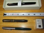 Parker Fountain Pens Lot Vintage Duofold Jr Lucky Curve  21  Im Black Gold Trim