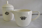 Rae Dunn Have A Royal Day Crown Creamer Sugar Bowl Lidded Jar Pitcher Artisan
