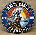 Vintage White Eagle Gasoline Porcelain Sign Gas Station Pump Plate