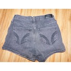 Hollister High Rise Short Soft Stretch Faded Black Denim Shorts Women Size 1 25