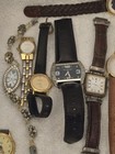 Large Mixed Lot Vintage Watch Movements Watches Backs Pieces - Parts Or Repairs 