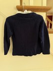 Vintage Sherwood Girl Navy Blue Cable Knit Cardigan Sweater Size 5 Girls