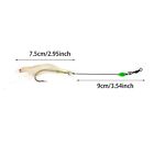 10x Luminous Fishing Lure Bait Artificial Shrimp Lures Soft Hook Prawn Bait Kit