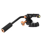 Video Tripod Q08s 3way Fluid Drag Pan Head Rocker Arm Ball Head For Canon Nikon 