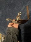 Authentic One Piece Spurs With Leather Straps 