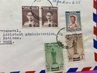 Siam888 Thailand Siam 6 35 Airmail Cover Bangkok To New York Usa 1955 Vintage