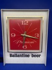 1967 Ballantine Beer Sign Lighted Bar Wall Clock Running Working Light