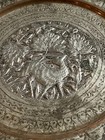 Vintage Persian Copper Hand Chased Tray Ghalamzani 15  Deer Handmade