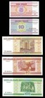 Belarus 5pcs Set 5-100 Rublei 2000 P22-p26 Unc