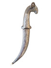 Dagger Knife 12   Indo Persian Vintage Sheep Hilt Handmade Koftgiri Silver Work