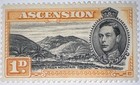 Travelstamps  1938-1953 Ascension Stamps Sg   39b  1d  Perf 13  Mint  Og  Hinged