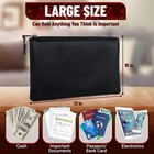 Fireproof Document Bag 10 x13      Waterproof Money   Document Holder With Zipp   