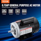 Vevor 3 4 Hp Electric Motor 1725rpm 56 Frame 1-phase 5 8  Keyed Shaft 115 230v