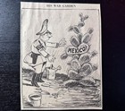 1942 Shafer Wwii World War 2 Newspaper Mexico Hitler Nazi Germany Cartoon