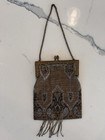 Antique Art Deco Vintage Ladies Framed Pattern Beaded Purse  Rare Genuine Style