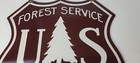 Vintage Forest Service Sign - Agricultural National Park Porcelain Gas Pump Sign
