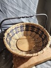 Vintage Nantucket Basket Signed Mb 2000 Wrought Iron Handle