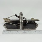 Vintage Bow Arrow Bookends Cast Metal Iron Art Book Holders Decor Heavy