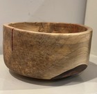 Decorative Wood Spalted White Oak Hand Turned Bowl Signed And Dated By Artist