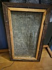 Vintage Traditional Silk Screen Framed Bald Eagle Handmade Wall Art Velvet