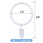 20 Pcs Metal Curtain Rings With Clips  White Drapery Rings For Hanging  Curta   