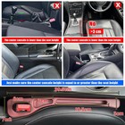 2pcs Car Seat Gap Filler Organizer Waterproof Car Seat Gap Plug Strip With 2 Gro