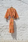 Hand Block Print Dressing Gown Floral Print Robe Kimono Bridesmaid Robe Kimono