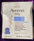  2  Aveeno Baby Eczema Therapy Soothing Bath Treatment 5 Packets Nib 3 75 Oz Ea