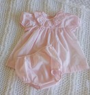 Baby Girl Vintage Dress  Pants  White Apron Pink Stripe 60 Cm Mothercare