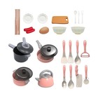 28pcs Pretend Kids Play Kitchen Set Cookware Cutting Pots Pans Set-pretend Toy