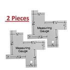 2 Pcs 2 Inch Mini Sewing Measuring Gauge Aluminium Sewing Ruler