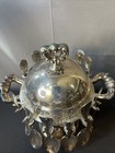 Vintage Crown Silver Co  Plate Sugar Bowl   Silver  Plate Spoons