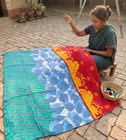 Wholesale Lot Multi Color Cotton Kantha Quilts Reversible Blanket Twin Throw